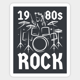 1980s Rock Music Drummer Magnet